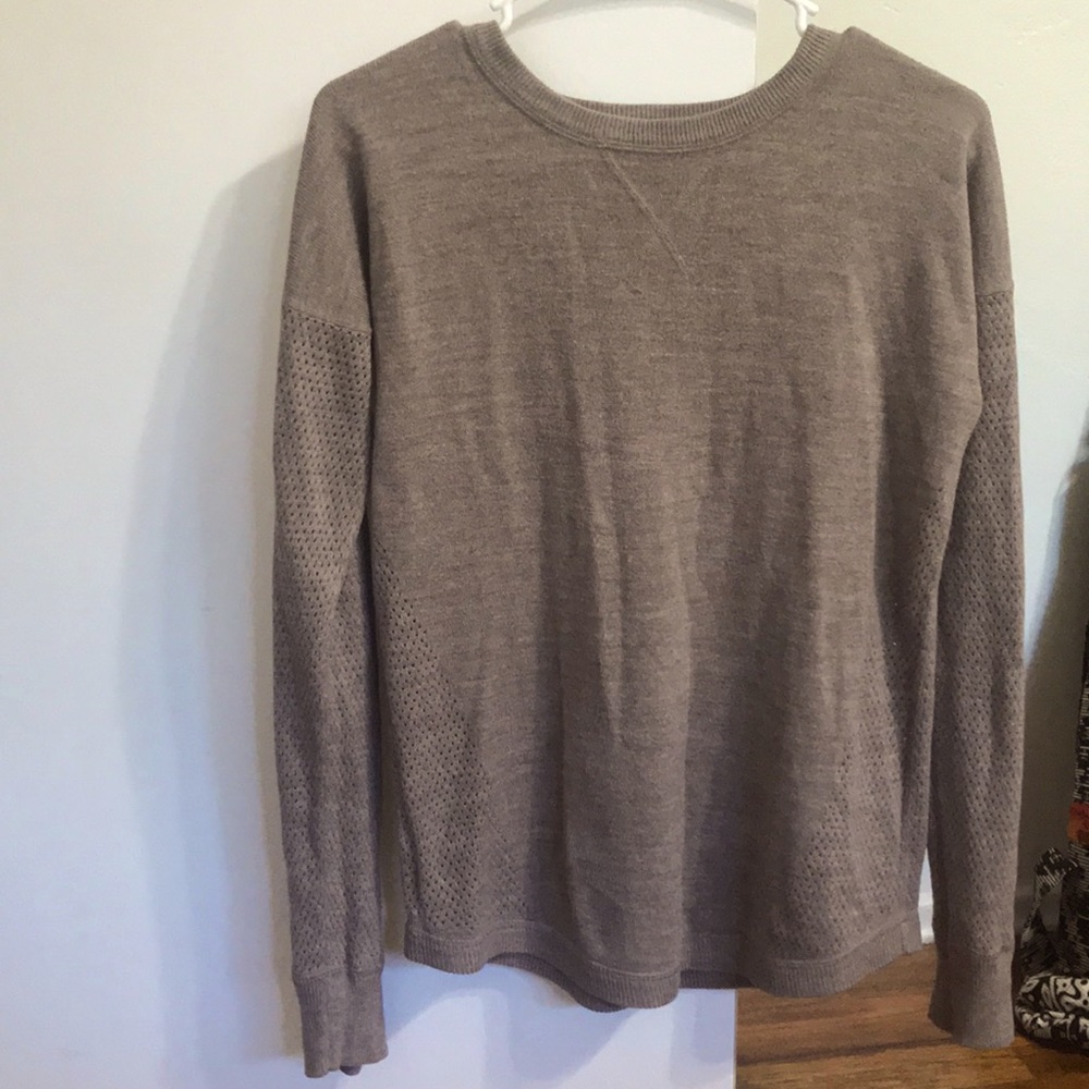 Sweet Romeo Sheer Back Long Sleeved Sweater Top